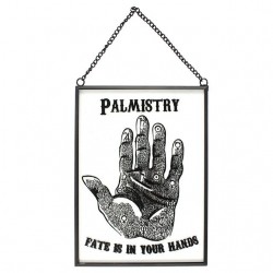 Szklana Tabliczka Dekoracyjna Palmistry